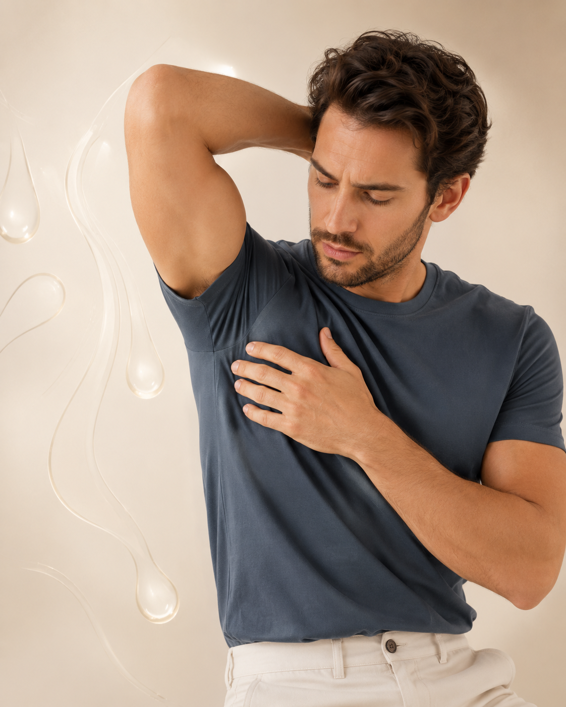 Suor e odor axilar — bromidrose